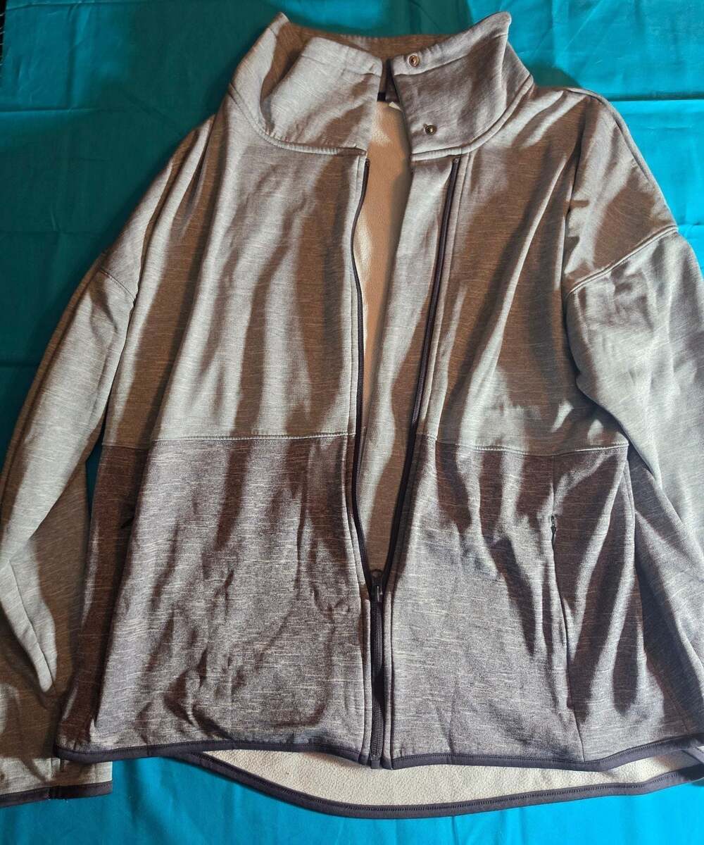 Champion C9 Women's Gray Full-Zip Mock Neck Athletic Jacket Size XXL